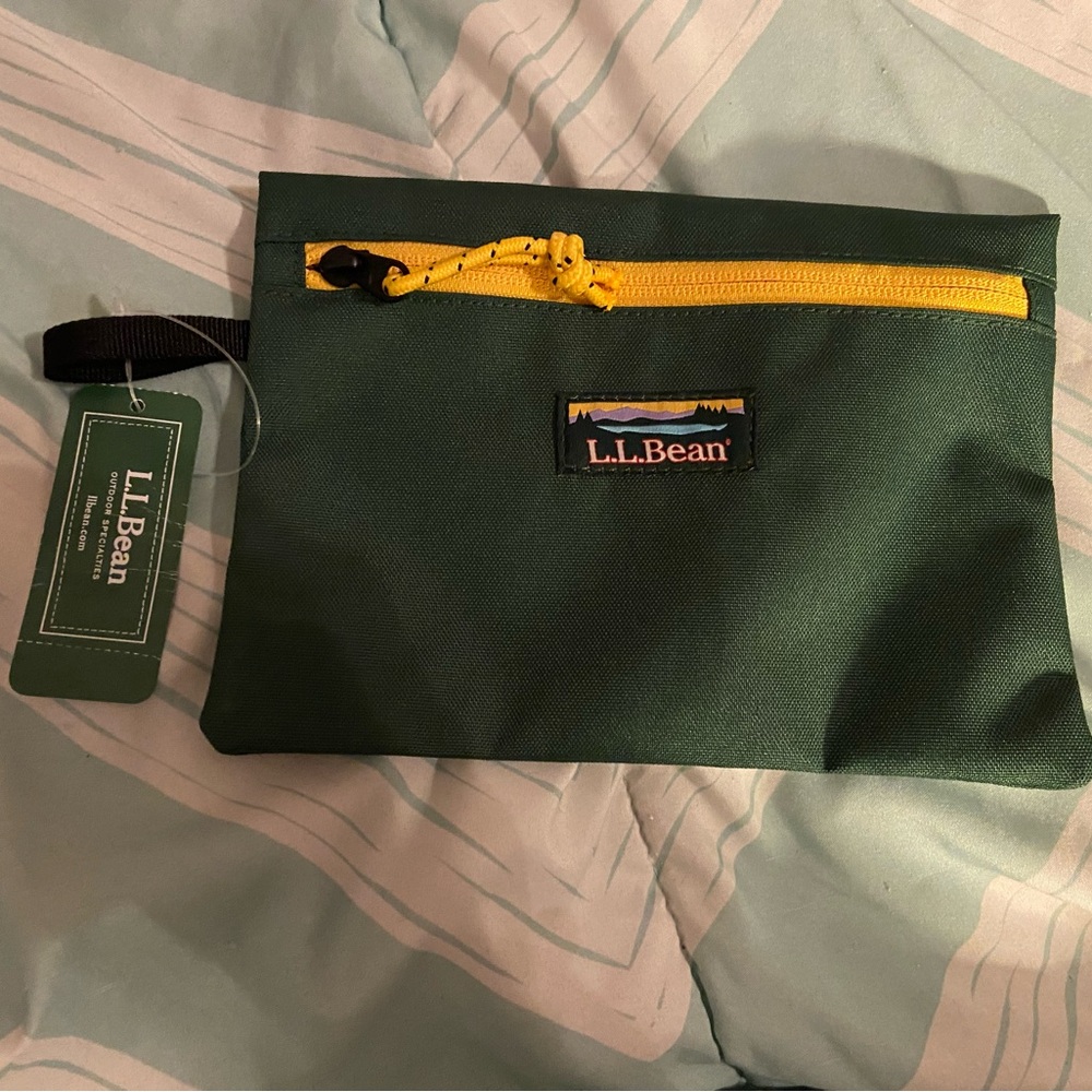 LL bean utility zip pouch NWT